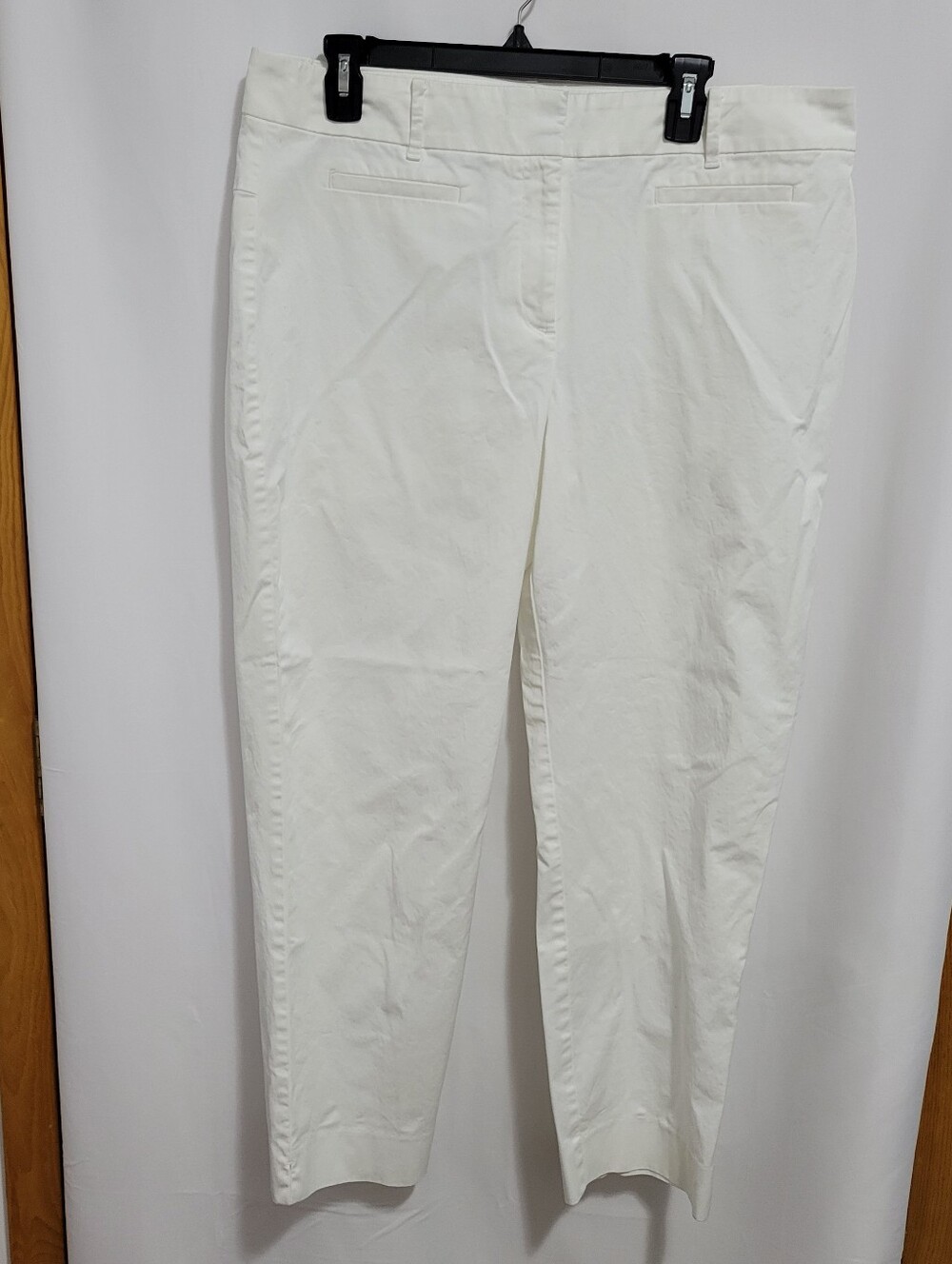 Ann Taylor Kate Fit White Straight Leg Pants, Size 14T